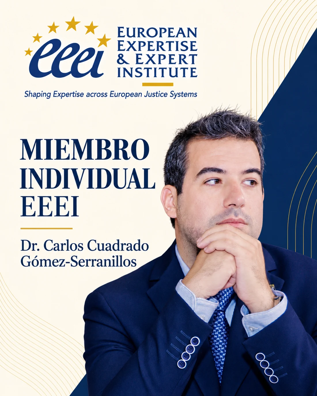 Tarjeta de Carlos Cuadrado Gómez-Serranillos como miembro individual del European Expertise & Expert Institute (EEEI)